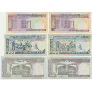 Iran, lot 100-500 Rials (6 pcs.) - commemorative overprint -