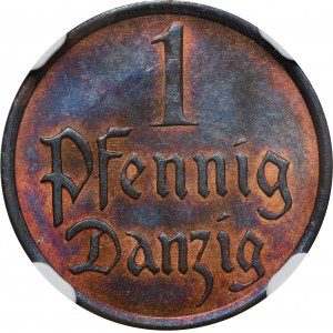 Free City of Danzig, 1 Pfennig 1937 - NGC MS65 BN