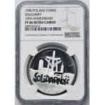 100.000 złotych 1990 Solidarność - NGC PF66 ULTRA CAMEO