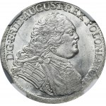 August III Sas, 1/3 Taler (Halbgulden) Dresden 1756 FWôF - NGC MS64