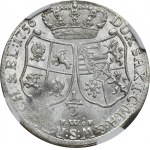 August III Sas, 1/3 toliara (polgulden) Drážďany 1756 FWôF - NGC MS64