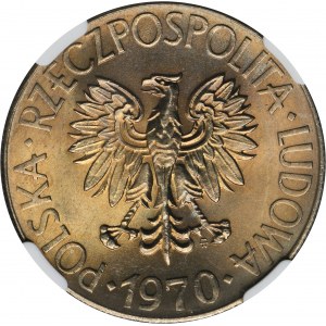 10 złotych 1970 Kościuszko - NGC MS66