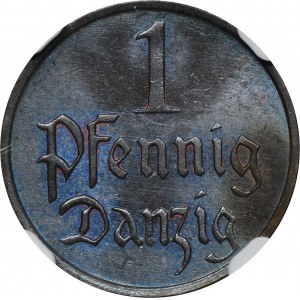 Free City of Danzig, 1 pfennig 1930 - NGC MS62 BN