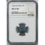 Free City of Danzig, 1 pfennig 1930 - NGC MS62 BN