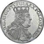August III Saský, šesták Lipsko 1753 - NGC MS62 - ZRADKÝ, nominálna hodnota VI
