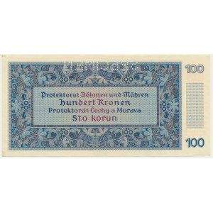 Bohemia and Moravia, 100 Korun 1940 - SPECIMEN -