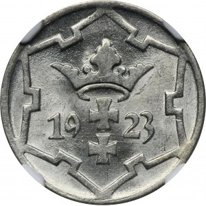 Wolne Miasto Gdańsk, 5 fenigów 1923 - NGC MS65