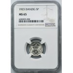 Free City of Danzig, 5 pfennige 1923 - NGC MS65