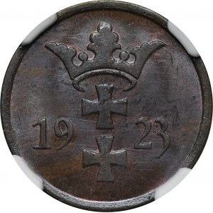 Free City of Danzig, 2 pfennige 1923 - NGC MS64 BN