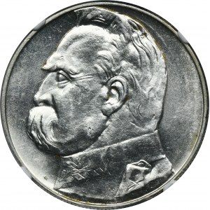 Piłsudski, 10 złotych 1935 - NGC MS62★