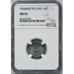 10 haléřů 1966 - NGC MS65