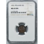 2 grosze 1931 - NGC MS65 BN