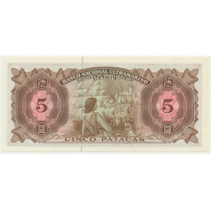 Macau, Banco Nacional Ultramarino, 5 Patakas 1968
