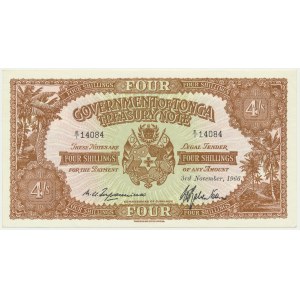 Tonga, 4 szylingi 1966