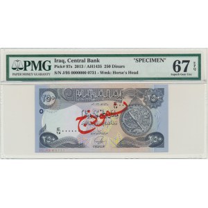 Iraq, 250 Dinars 2013 - SPECIMEN - PMG 67 EPQ