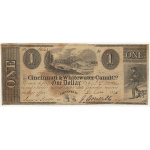 USA, Ohio, Cincinnati & Whitewater Canal C°, 1 dolar 1840