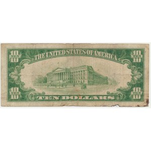 USA, Silver Certificate, 10 Dollars 1934 - Julian & Morgenthau -