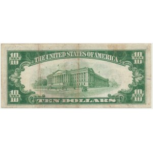 USA, Green Seal, New York, $10 1934 - Julian &amp; Morgenthau -.