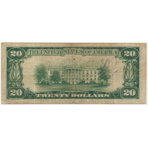 USA, Green Seal, New York, $20 1934 - B - Julian &amp; Morgenthau -.