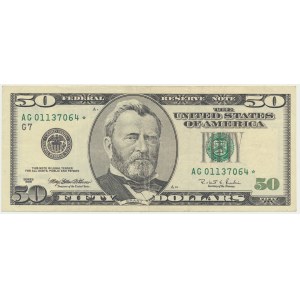 USA, Green Seal, 50 USD 1996 ★ - Withrow &amp; Rubin -.