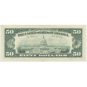 USA, Green Seal, New York, 50 Dollars ★ - B - Withrow & Bentsen -
