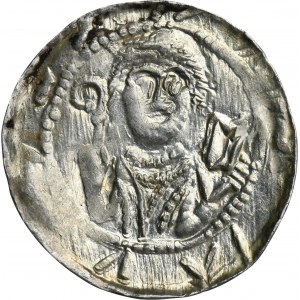 Ladislav II. vyhnanec, denár - kníže a biskup, E a hvězda