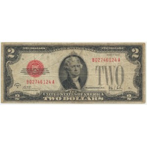 USA, Red Seal, 2 dolary 1928 B - Woods & Mills -