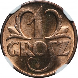 1 grosz 1939 - NGC MS66 RD