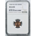 1 cent 1938 - NGC MS66 RD