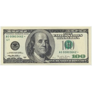 USA, Green Seal, 100 Dollars 1996 ★ - star note - Withrow & Rubin -