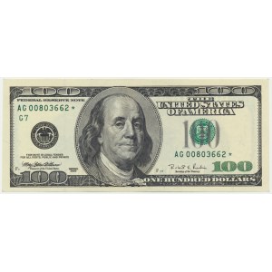 USA, Green Seal, 100 USD 1996 ★ - Withrow &amp; Rubin -.