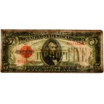 USA, Red Seal, 5 dolarów 1928 - Woods & Mellon -