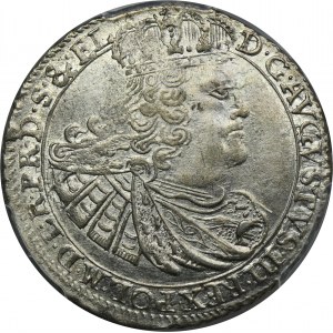 Augustus III of Poland, 1/4 Thaler Danzig 1760 REOE - PCGS UNC DETAILS