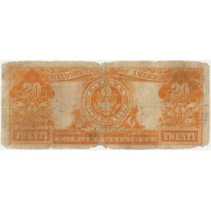 USA, zlatý certifikát, 20 dolarů 1922 - Speelman &amp; White -.