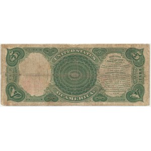 USA, Rotes Siegel, $5 1907 - Speelman &amp; White -.