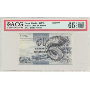 Wyspy Owcze, 50 koron (2001) - ACG 65 EPQ