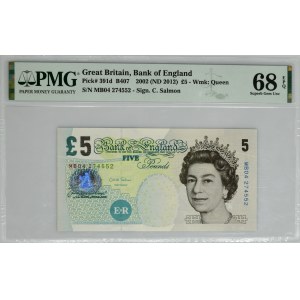 Great Britain, 5 Pounds 2002 - PMG 68 EPQ