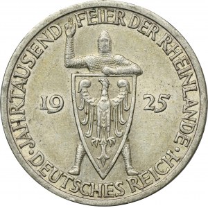 Německo, Výmarská republika, 3 marky Berlín 1925 A