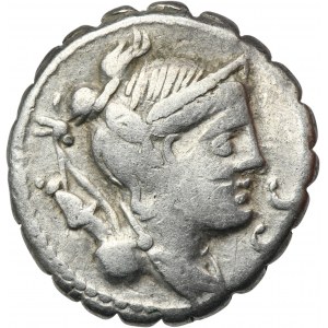 Rímska republika, Ti. Claudius Nero, Denar serratus
