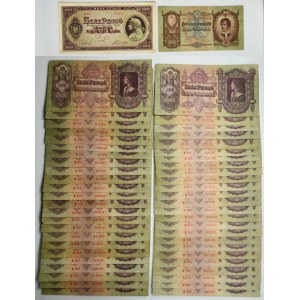 Węgry, zestaw 50-100 pengo 1930-45 (51 szt.)
