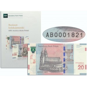 20 zloty 2015 - 1050th anniversary of the baptism of Poland - AB 0001821 - low number -.