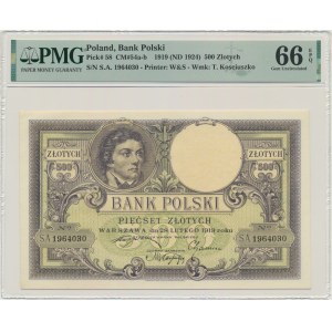 500 złotych 1919 - S.A - PMG 66 EPQ