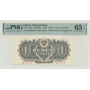 1 złoty 1944 ...owym - EO - PMG 65 EPQ