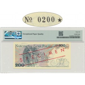 200 Zloty 1982 - MODELL - BU 0000000 - Nr. 0200 - PMPG 66 EPQ - runde Musternummer