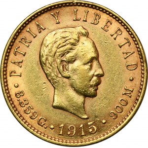 Kuba, I Republika, 5 Pesos Filadelfia 1915
