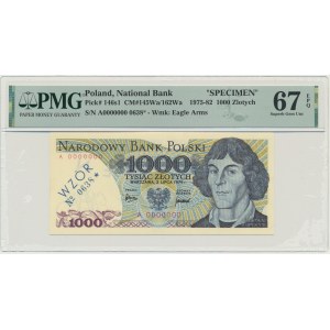 1,000 gold 1975 - MODEL - A 0000000 - No. 0638 - PMG 67 EPQ