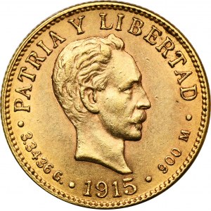 Cuba, First Republic, 2 Pesos Philadelphia 1915