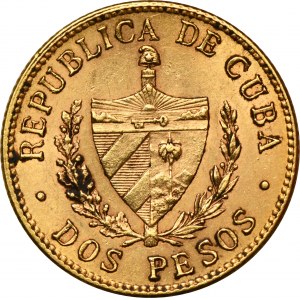 Kuba, I Republika, 2 Pesos Filadelfia 1915
