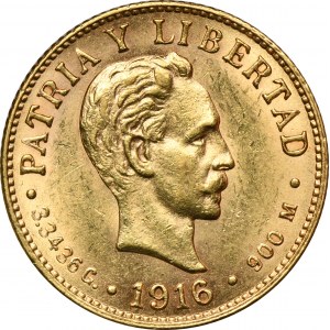 Kuba, I Republika, 2 Pesos Filadelfia 1916