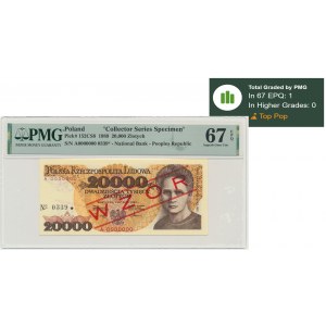 20.000 złotych 1989 - WZÓR - A 0000000 - No.0339 - PMG 67 EPQ